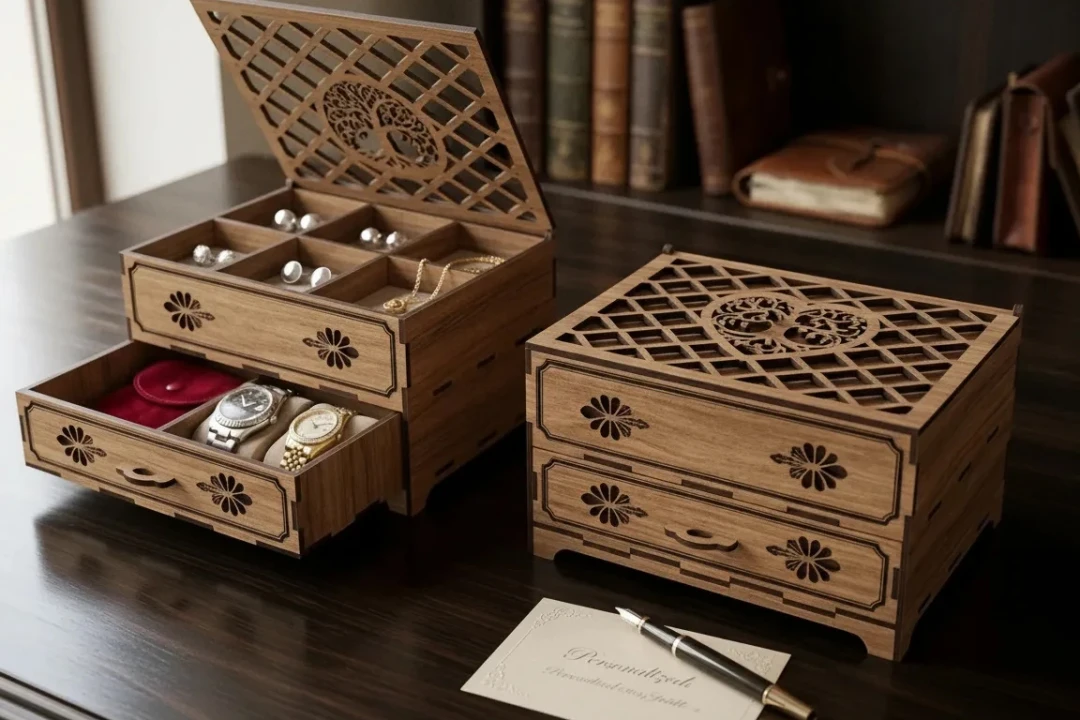 طرح آماده برش لیزر باکس جواهرات