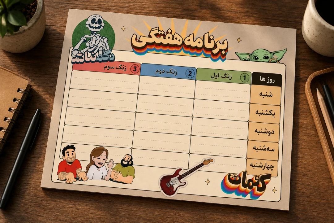 برنامه هفتگی کلاسی کومان