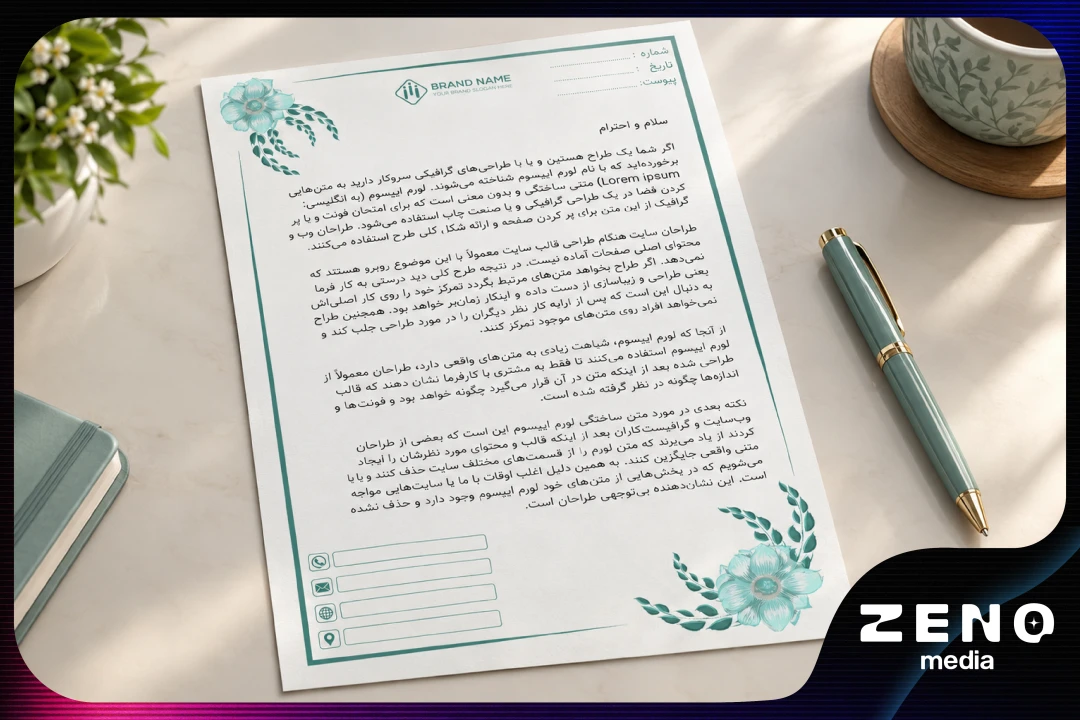 طرح سربرگ اداری فانتزی و رسمی
