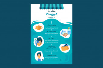دانلود قالب لایه باز پوستر کرونا