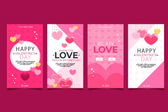 قالب لایه باز استوری اینستاگرام تخفیف ولنتاین