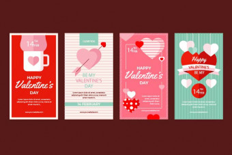 قالب لایه باز استوری اینستاگرام تبریک ولنتاین