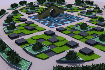 طراحی میدان ورودی شهر بهارستان