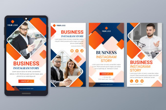 دانلود قالب لایه باز استوری اینستاگرام آبی نارنجی