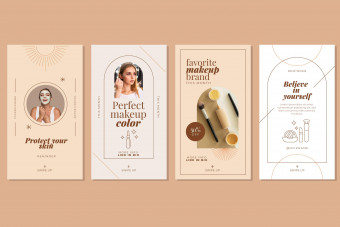 دانلود قالب لایه باز استوری اینستاگرام لوازم آرایشی