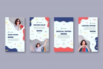 دانلود قالب لایه باز استوری اینستاگرام فروش آنلاین