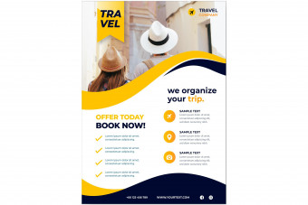 قالب لایه باز تراکت تبلیغاتی