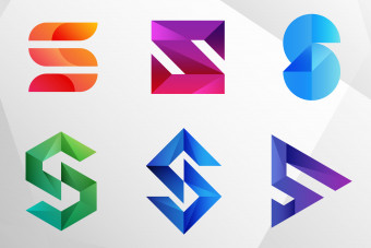 6 قالب لایه باز آماده لوگو a-1