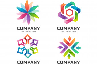 4 قالب لایه باز آماده لوگو a-7