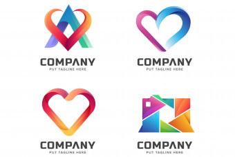 4 قالب لایه باز آماده لوگو a-8