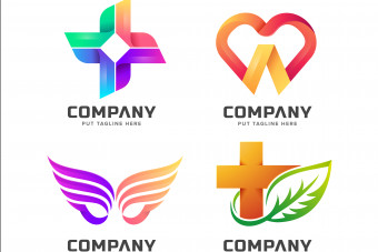 4 قالب لایه باز آماده لوگو a-9