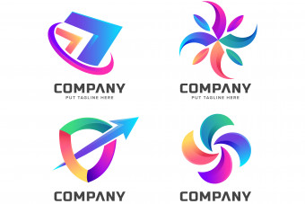 4 قالب لایه باز آماده لوگو a-10