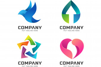 4 قالب لایه باز آماده لوگو a-11