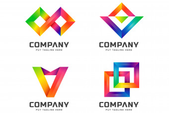 4 قالب لایه باز آماده لوگو a-12