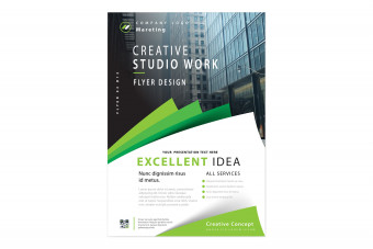 قالب لایه باز تراکت تبلیغاتی