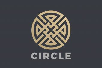 طرح لایه باز ایلاستریتور لوگو دایره