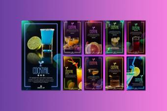 طرح لایه باز ایلاستریتور استوری اینستاگرام