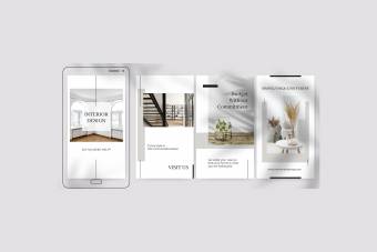 طرح لایه باز ایلاستریتور استوری اینستاگرام