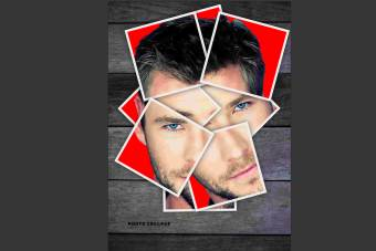 کولاژ بازیگر معروف به صورت فایل فتوشاپ