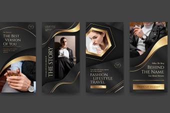 قالب لایه باز ایلاستریتور استوری اینستاگرام