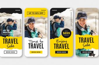 قالب لایه باز ایلاستریتور استوری اینستاگرام