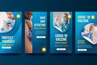 دانلود قالب آماده استوری اینستاگرام واکسن کرونا
