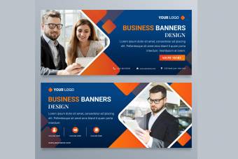 قالب لایه باز ایلاستریتور بنر کسب و کار