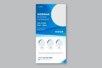 دانلود قالب استوری اینستاگرام وبینار آنلاین آبی