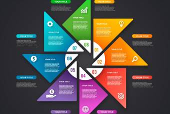 دانلود اینفوگرافیک لایه باز رنگی