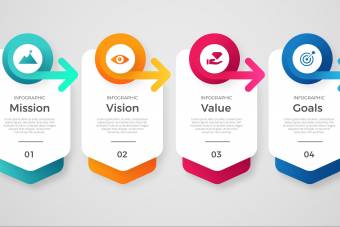 دانلود اینفوگرافیک لایه باز رنگی