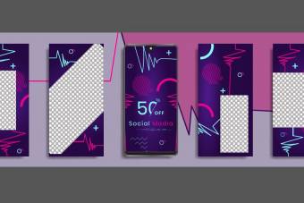 طرح لایه باز برای طراحی استوری اینستاگرام