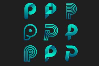 دانلود لوگو لایه باز طرح P