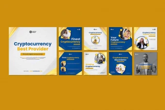 دانلود قالب پست اینستاگرام ارز دیجیتال