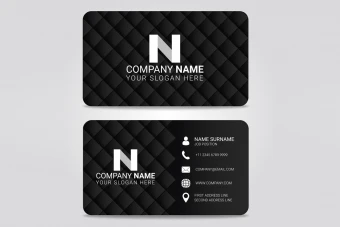 کارت ویزیت آماده لایه باز مشکی - مدرن 1