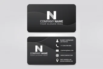 کارت ویزیت آماده لایه باز مشکی - مدرن 3