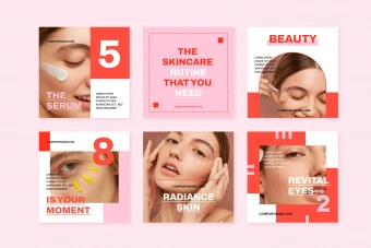 دانلود قالب پست اینستاگرام خدمات و مراقبت های پوستی