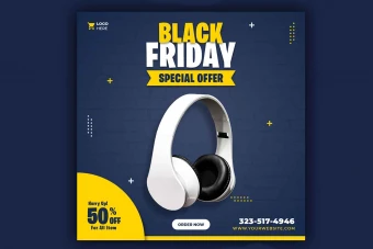 دانلود قالب پست اینستاگرام جمعه سیاه