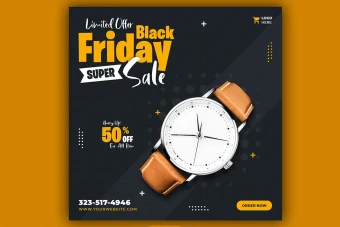 دانلود قالب پست اینستاگرام جمعه سیاه