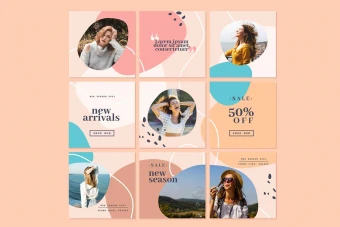 دانلود قالب پست اینستاگرام پازلی فروش ویژه