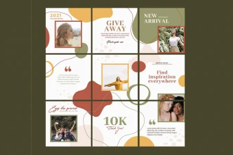 دانلود قالب پست اینستاگرام پازلی فروش ویژه