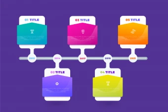 دانلود اینفوگرافیک لایه باز رنگی