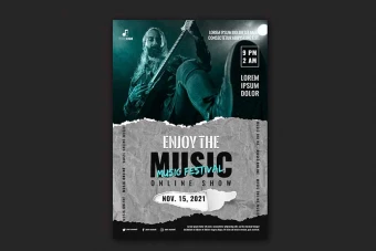 پوستر لایه باز کنسرت موسیقی