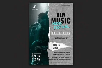 پوستر لایه باز کنسرت موسیقی