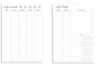 فایل pdf پلنر هفتگی آماده پرینت