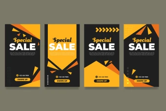 قالب لایه باز ایلاستریتور استوری اینستاگرام طرح فروش ویژه