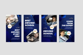 قالب لایه باز استوری اینستاگرام رنگ آبی سرمه ای