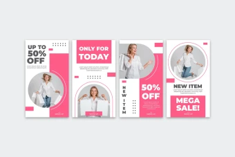 قالب لایه باز ایلاستریتور استوری تخفیف اینستاگرام