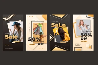 قالب لایه باز ایلاستریتور استوری تخفیف ویژه اینستاگرام