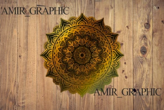 دانلود طرح وکتور رنگی گل طلایی