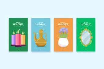 قالب لایه باز ایلاستریتور استوری نوروزی اینستاگرام